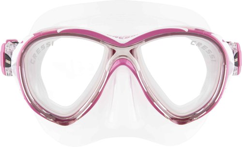 Cressi Naxos 2-Lens Masks, Clear/Pink