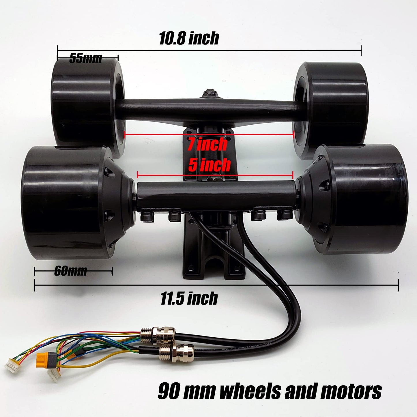 Dual Motor Set with Rider Pads Bundle for Electric Skateboard