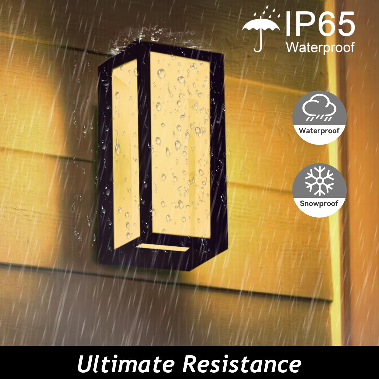 rosykite Modern Outdoor Wall Lights 2Pack, LED Rectangle 18W Bright Warm to Cool Tunable White Exterior Lighting Fixtures, Waterproof Outdoor Lights for House,Porch,Garage (Rectangle-CCT)