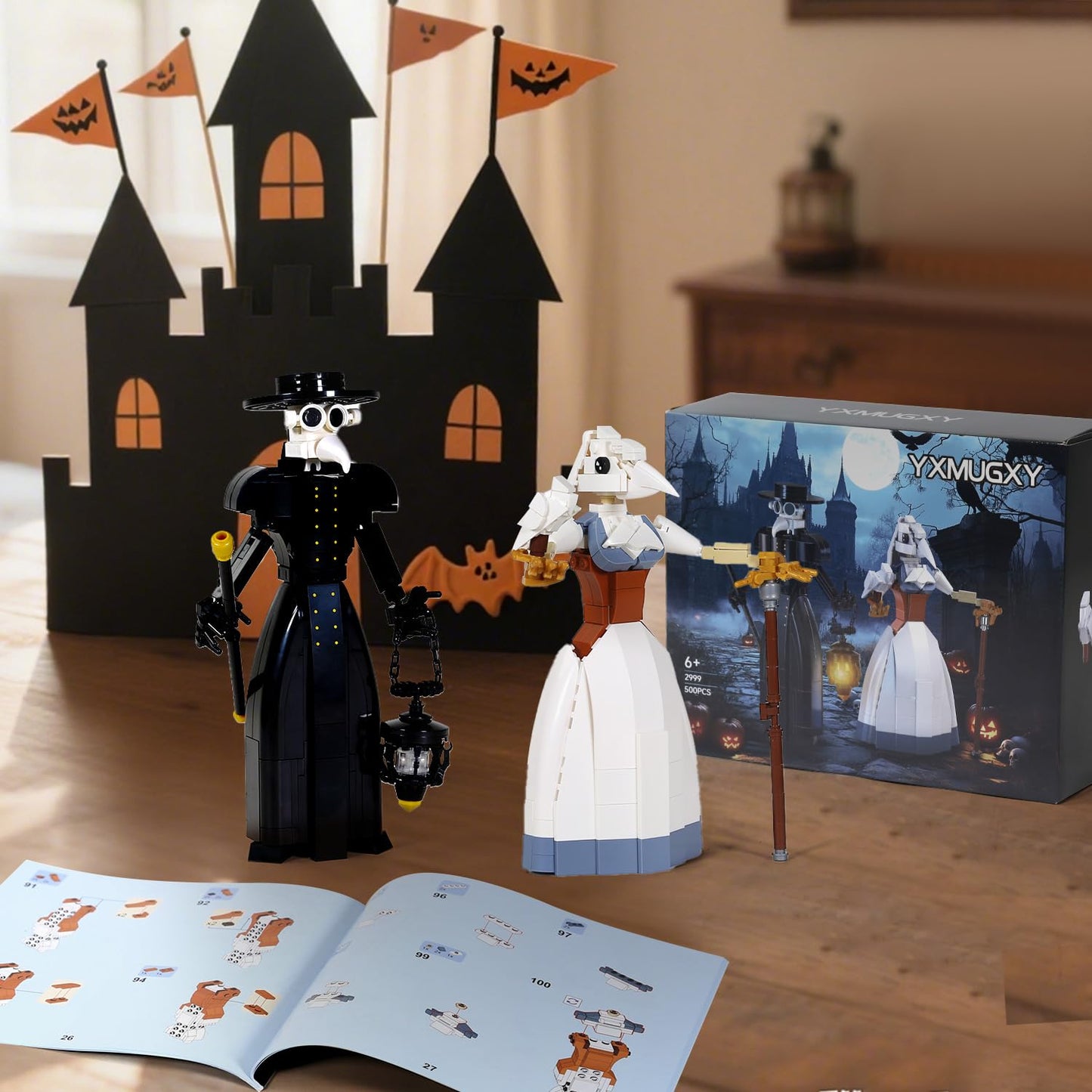 Plague Doctor Building Blocks Set - Medieval Themed Collectible Toy for Adults and Kids - Creative Construction Kit Gift for Boys and Girls (500Pcs)