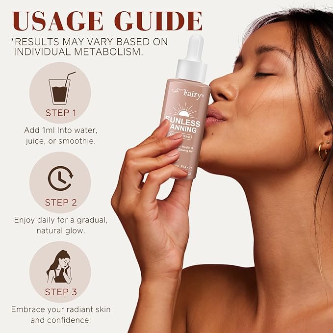 Tanning Drops to Drink - Sunless Tanning Drops To Drink - Bronze Tanning for Face and Body, Promotes Healthy Skin, Suitable for All Skin Types