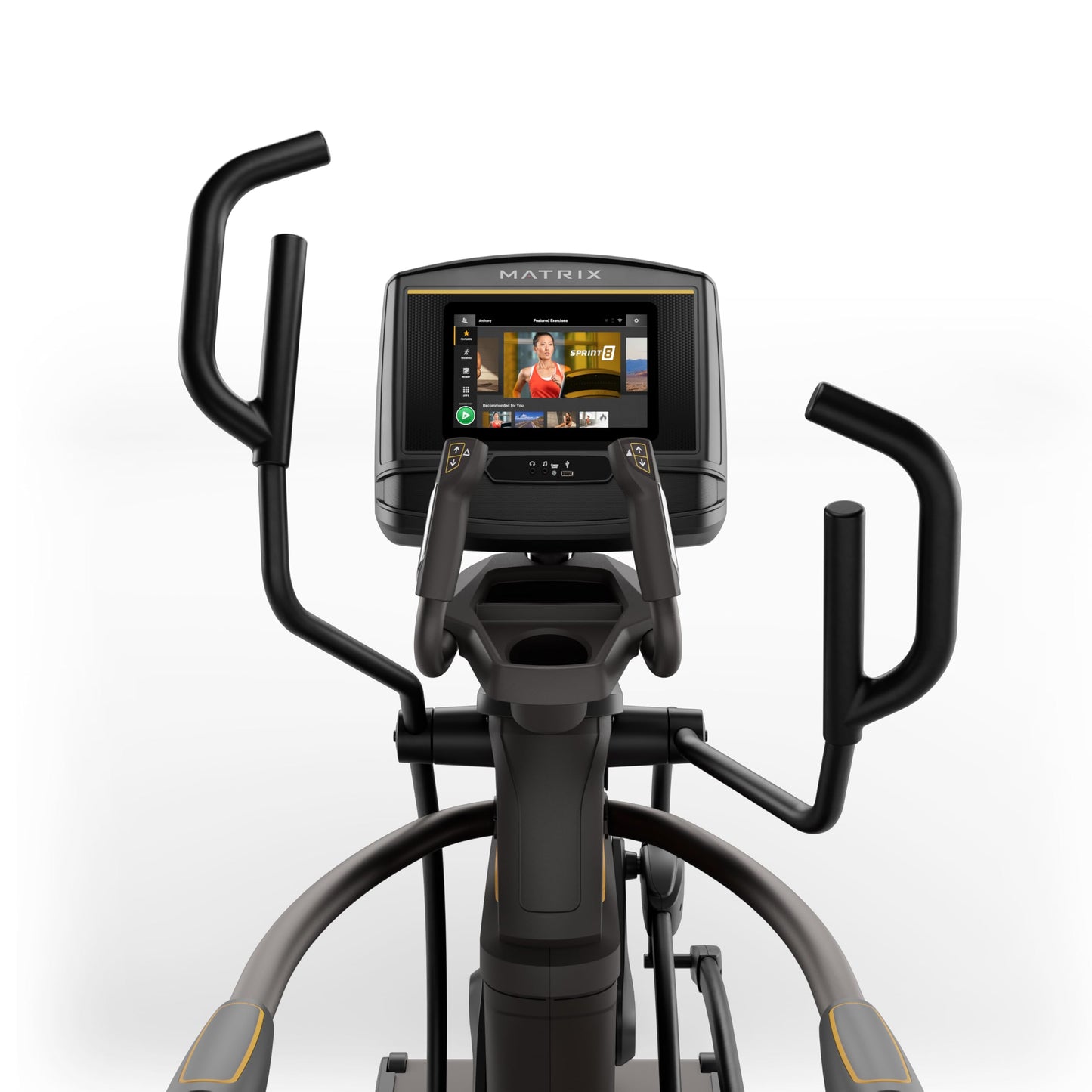 Matrix Fitness A50 Ascent Elliptical with XER | 10" Touchscreen (WiFi+BT) | Low Impact Workouts, Full Body Cardio | Space Saving Compact Design, Suspension Elliptical with Adjustable Incline