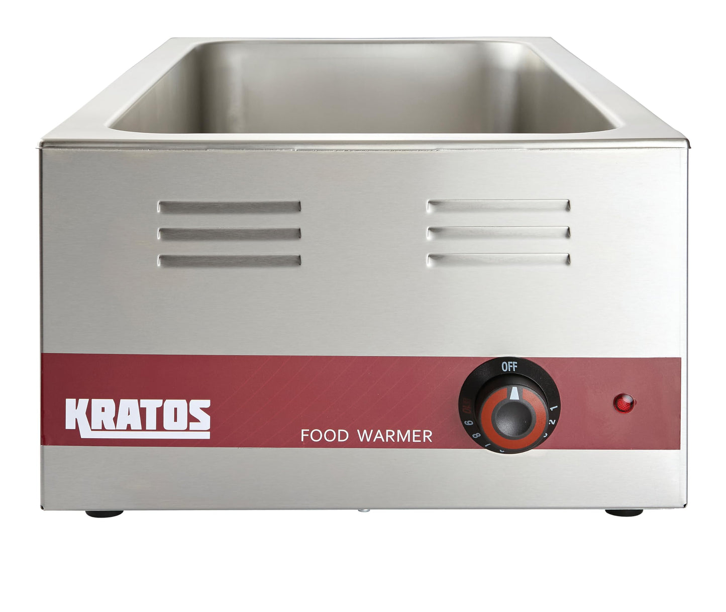 Kratos Commercial Electric Countertop Food Warmer, 4/3-Size Portable Steam Table Food Warmer, 12"x27", 120V, 1500W (28W-532)