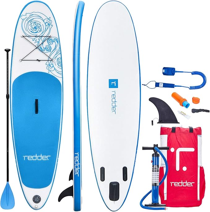 Redder Inflatable Stand Up Paddle Board – Vortex 10' All-Round SUP for Adults & Kids, Includes Paddle, Leash, Backpack, Pu...