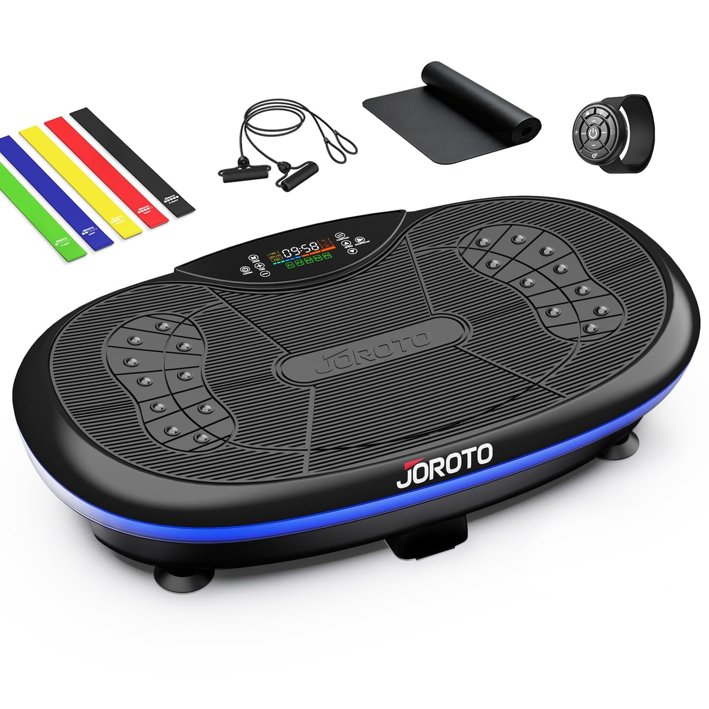 JOROTO 4D Vibration Plate Exercise Machine, 3-Motor App-Controlled High-Intensity Adjustable Speed Vibration Plate for Weight Loss & Lymphatic Drainage, Whole Body Shaker Workout Equipment for Women