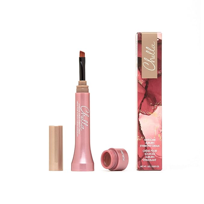 Chella Eyebrow Cream, Awesome Auburn - Vegan, Cruelty Free, Paraben Free, Gluten Free Eyebrow Pomade Makeup - Long Wearing, Velvet Consistency, Water Proof