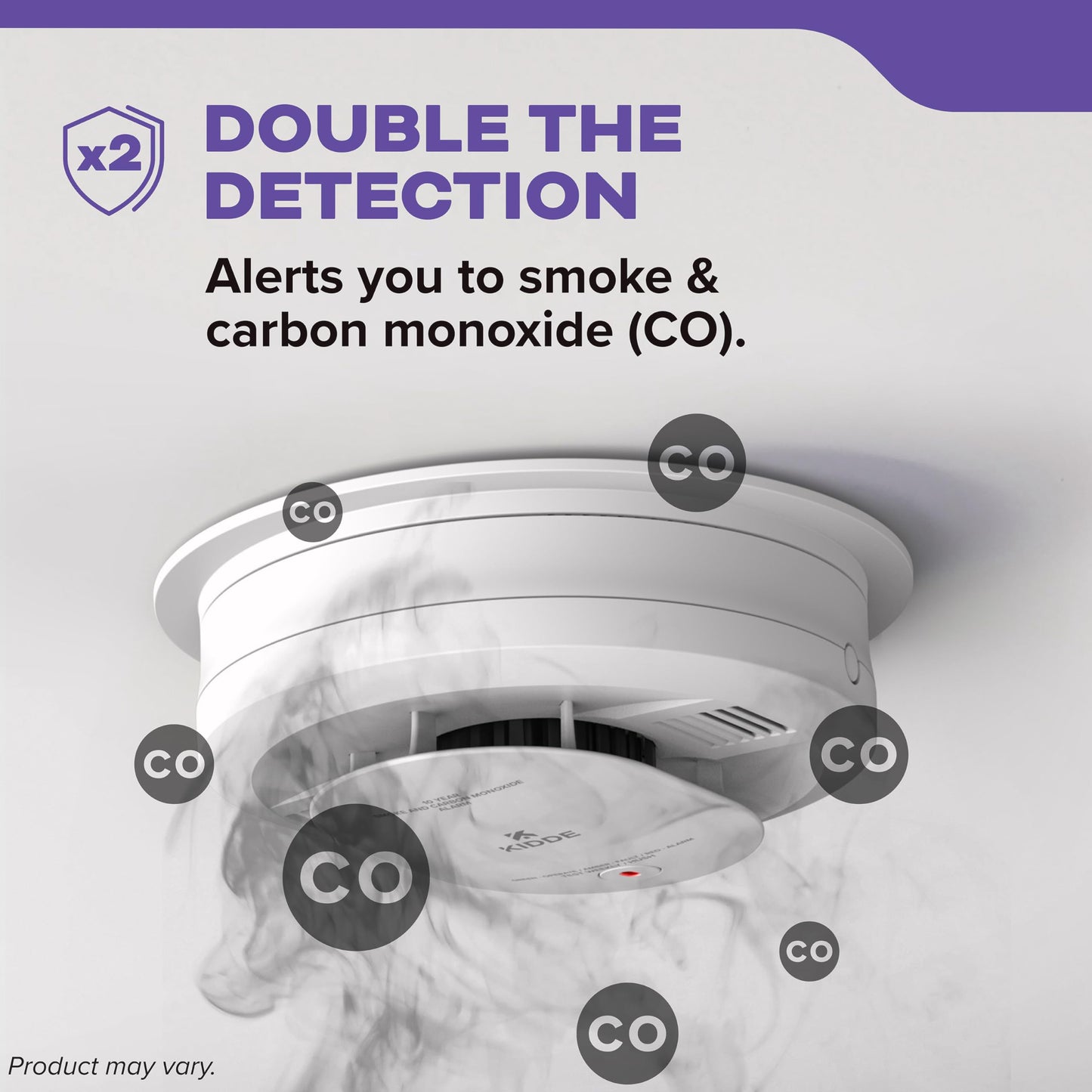 Kidde Hardwired Smoke & Carbon Monoxide Detector Bundle with Hardwired Smoke Detector, 10-Year Battery Backup