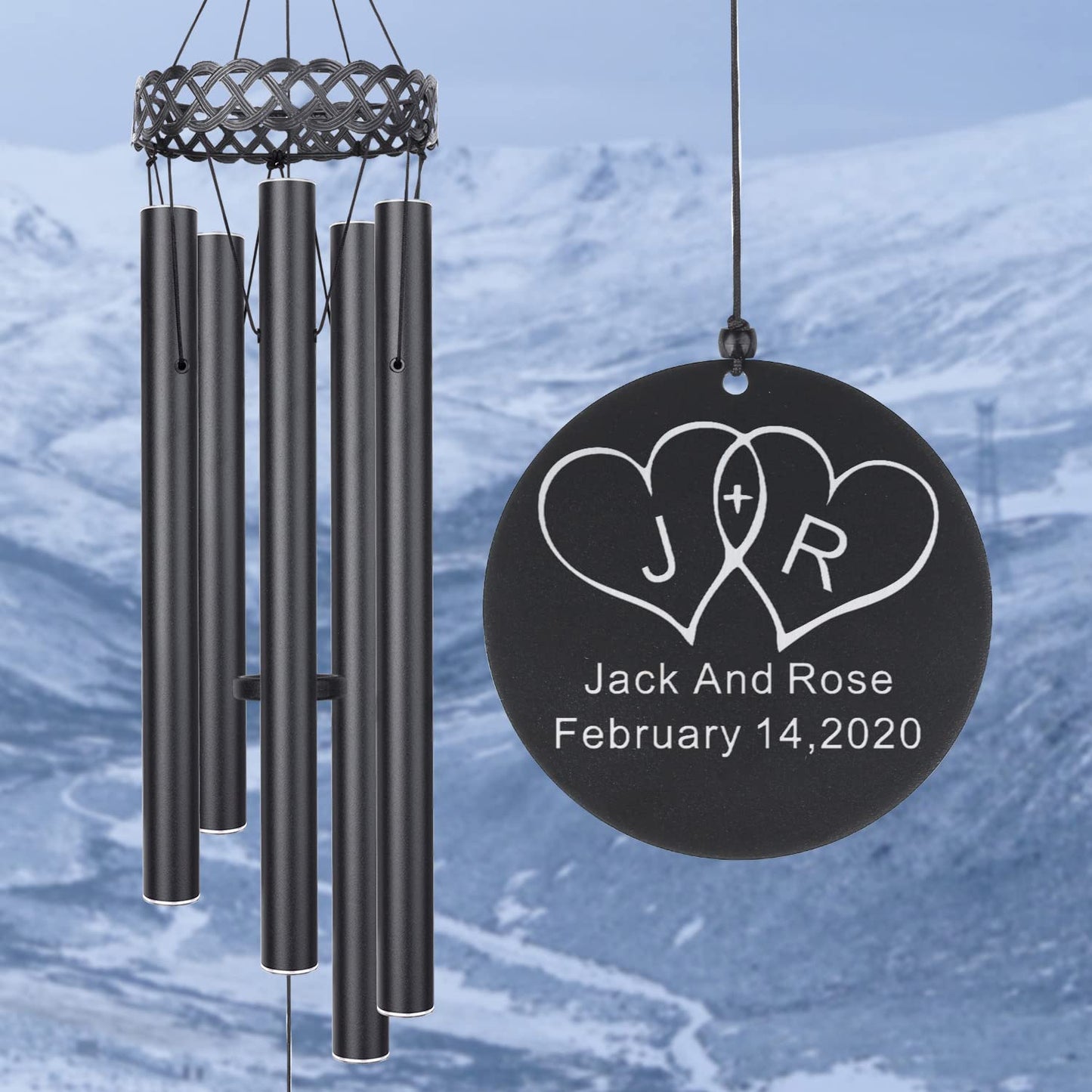 Wind Chime Anniversary for Wife & Husband, Personalized Gift Anniversary, Men Anniversary Women, Wife Anniversary Husband, Lover Couple Valentines Day Gift 10th 20th 30th 40th 50th Anniversary Wedding