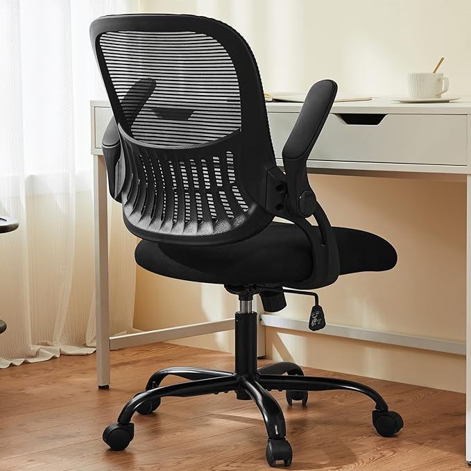 Sweetcrispy Office Computer Desk Chair, Ergonomic Mid-Back Mesh Rolling Work Swivel Task Chairs with Wheels, Comfortable L...