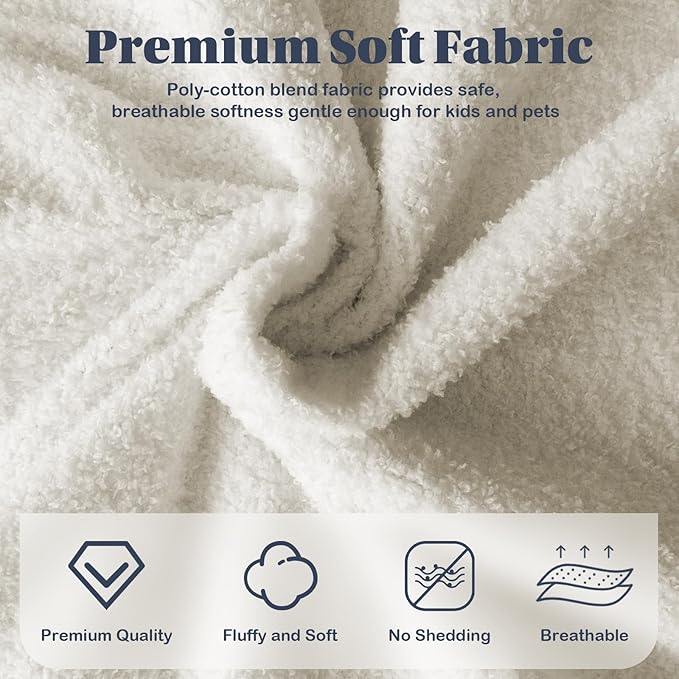 MAOOHON Grounding Blanket, Earth Connected Bedding Throw, Grounding Sheet for Improved Sleep, Includes Silver Fiber 50x60 Inch, Beige