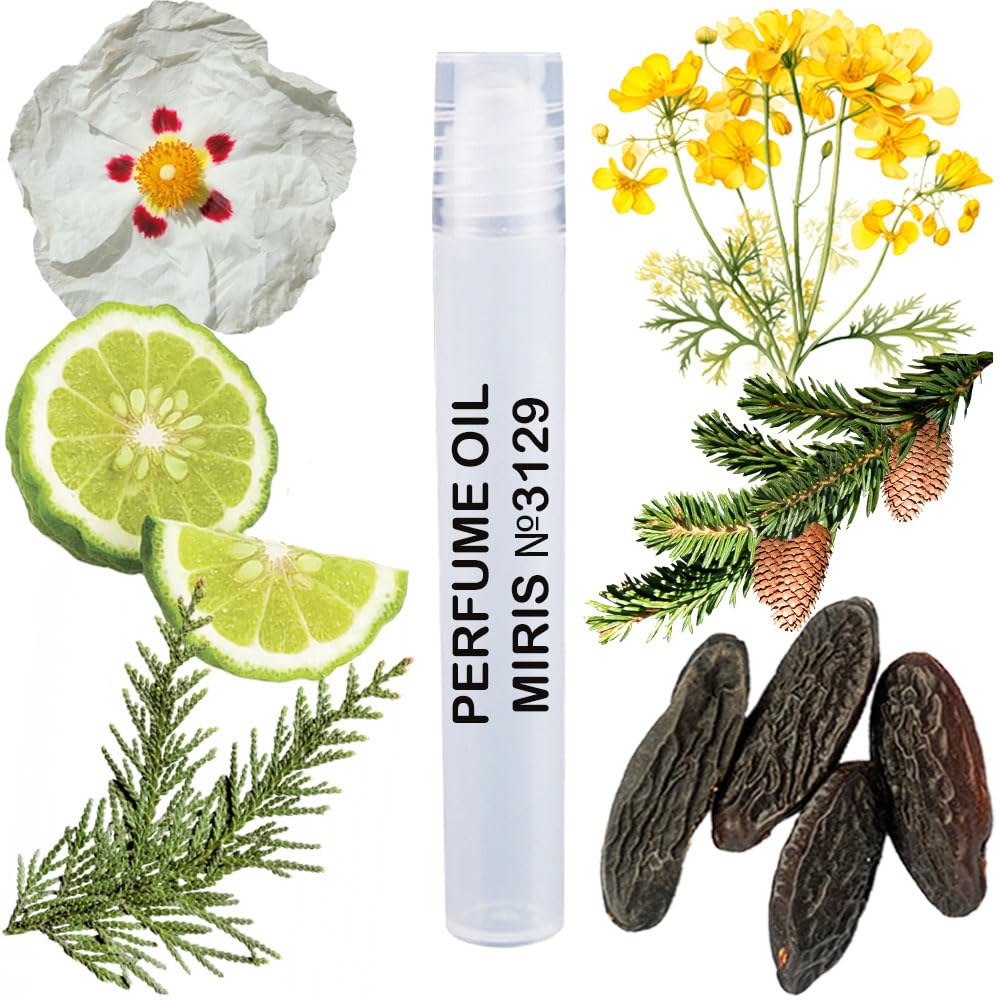 MIRIS No. 3129, Inspired by Spirit Of The Brave, Long-Lasting Perfume Oil for Men Roll-On, Rollerball 0.34 Fl Oz / 10 ml