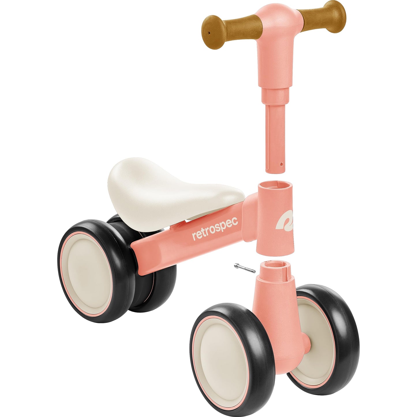 Retrospec Cricket Baby Walker Balance Bike with 4 Wheels for Ages 12-24 Months - Toddler Bicycle Toy for 1 Year Old’s - Ride On Toys for Boys & Girls
