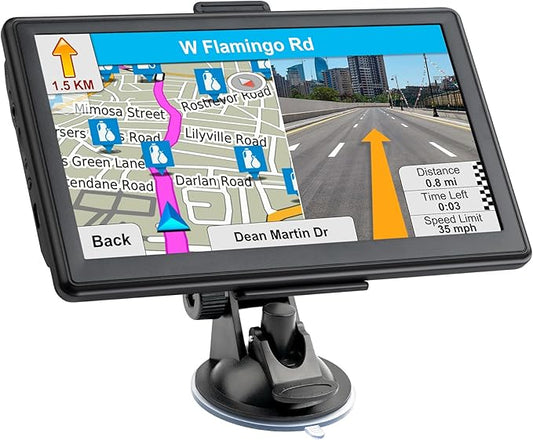 7 Inch GPS Navigator for Car, GPS Navigation System for Truck Commercial Drivers with 2025 US/CA/MX Offline Map Free Updat...