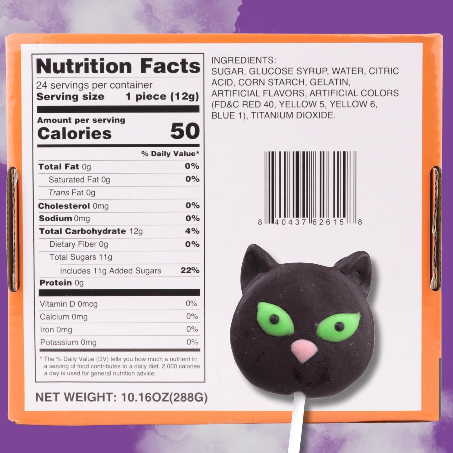 Individually Wrapped Halloween Lollipops, Candy Swirl and Cat Suckers, Trick or Treat Handout Candies, 24 Count