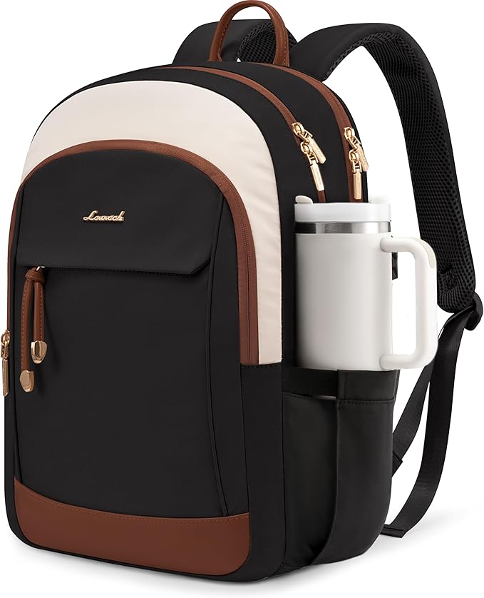 LOVEVOOK Laptop Backpack for Women, 15.6 inch Waterproof College Backpack Woman with Laptop Compartment Computer Bag Trave...