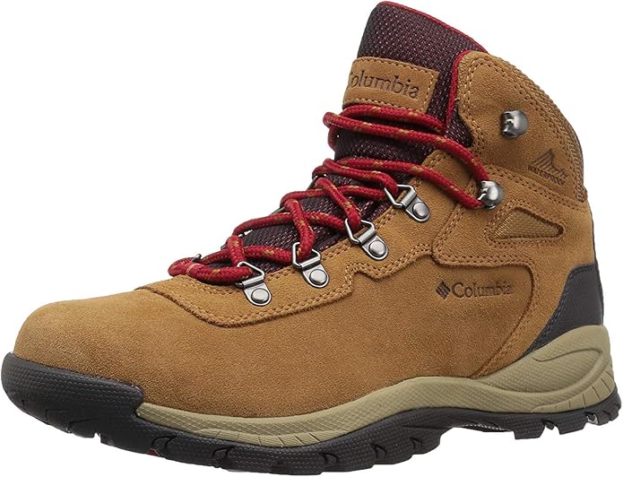Columbia Women's Newton Ridge Plus Waterproof Amped, Elk/Mountain Red, 9