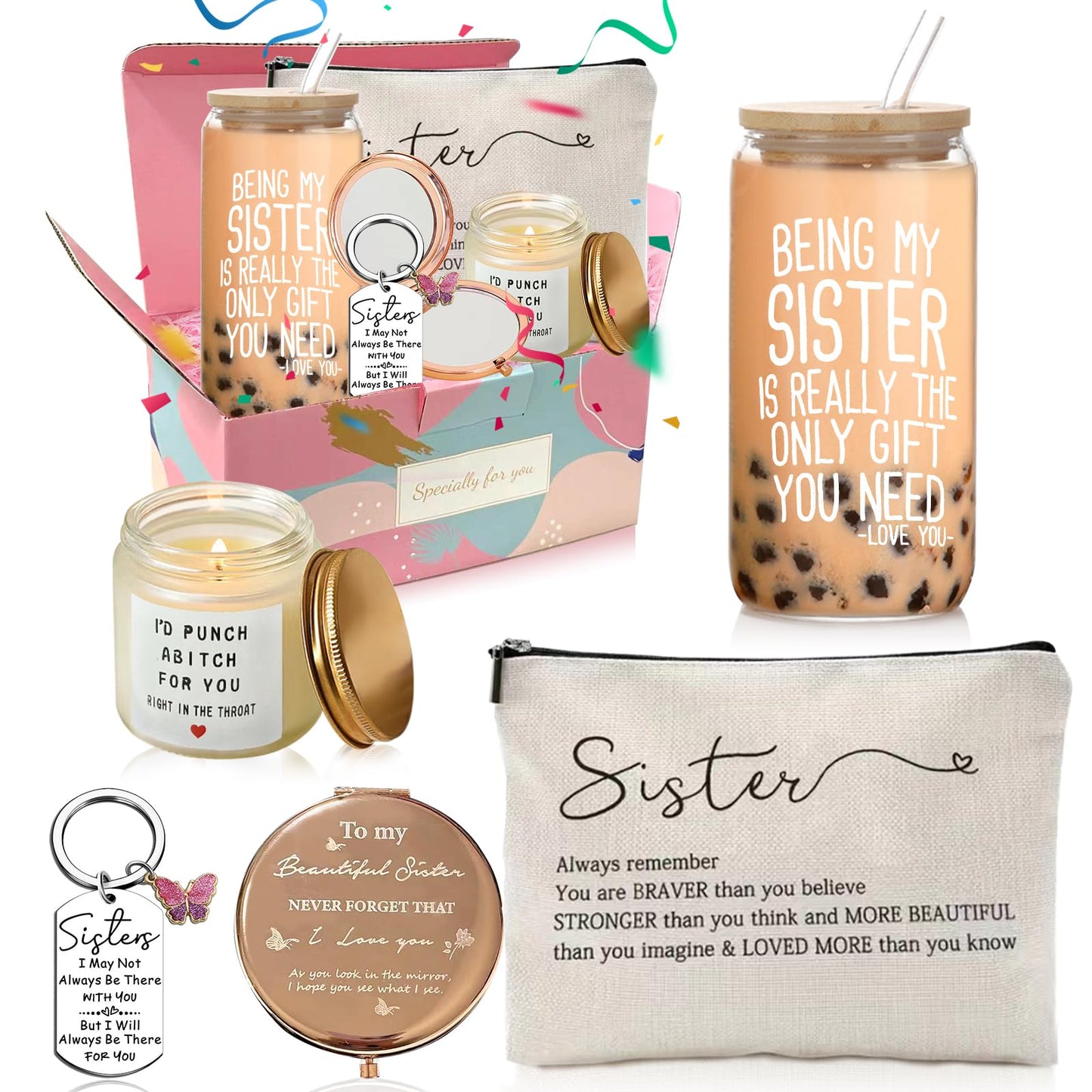 XIENZE-77 Sister Birthday Gifts from Sister, Best Ever Ideas for Little Sisters Set