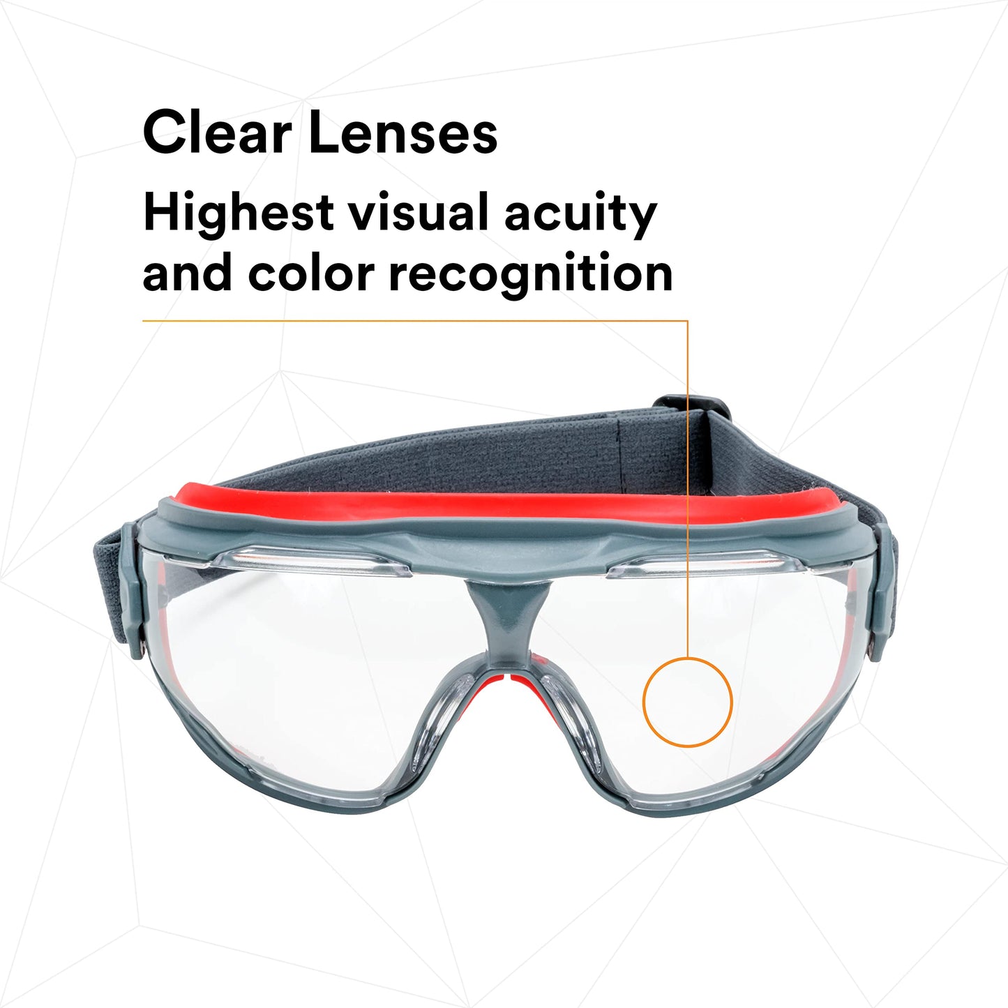 3M GoggleGear 500 Series GG501SGAF, Clear, Scotchgard Anti-fog Lens, 1 Pair