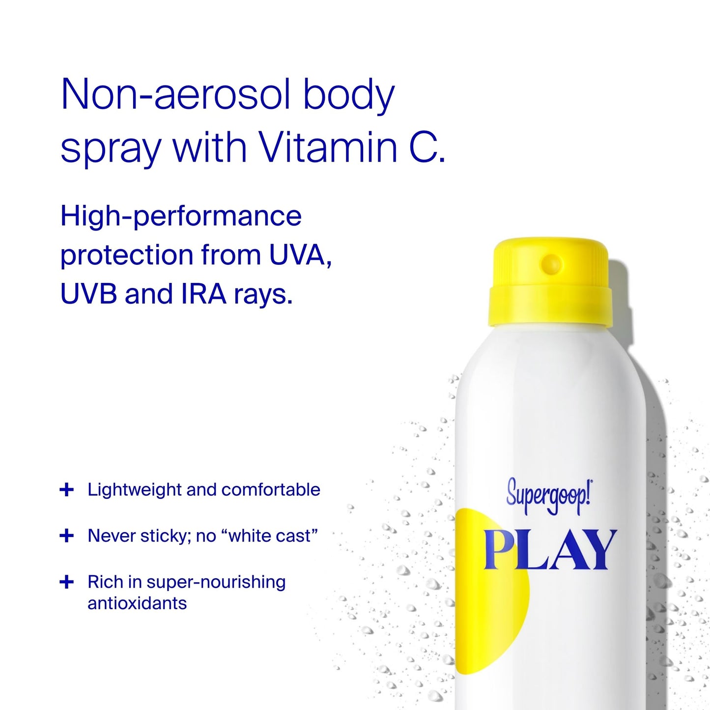 Supergoop! Unseen Sunscreen SPF 50 Invisible Sun Protection for Face (1.7 fl oz) + PLAY Antioxidant Body Mist SPF 50 (Pack of 2,