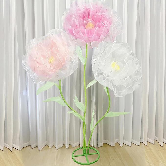 Zzefarmy 5.6 ft Giant Florwes for Decoration,Wedding Home Decorations Store Window Display Large Artificial Flowers (A Mix...