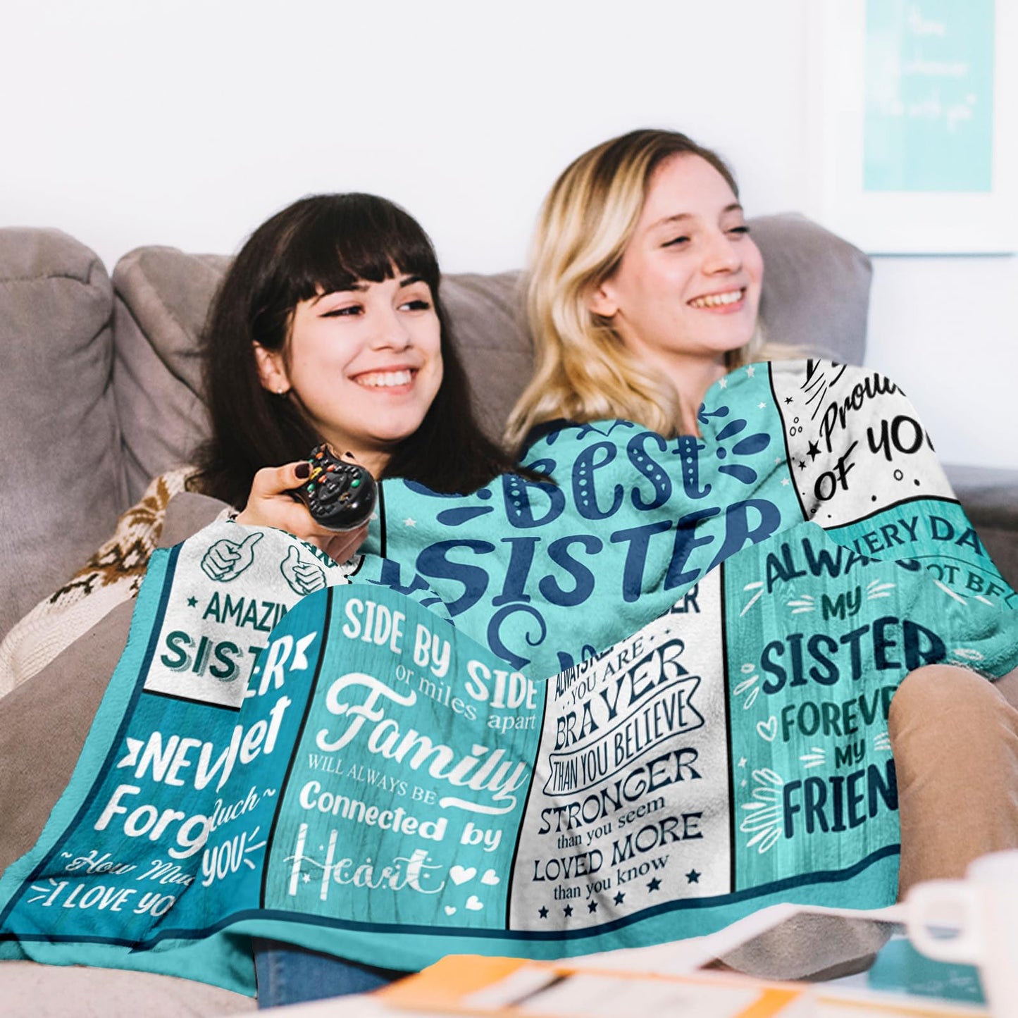 NIVAY Sister Birthday Gifts Ideas Adult - Sisters Blanket Gifts from Siste Brother - Best Cool Unique Presents for Adult Sister - Birthday Presents for Sisters Blanket Gift 50"X60"