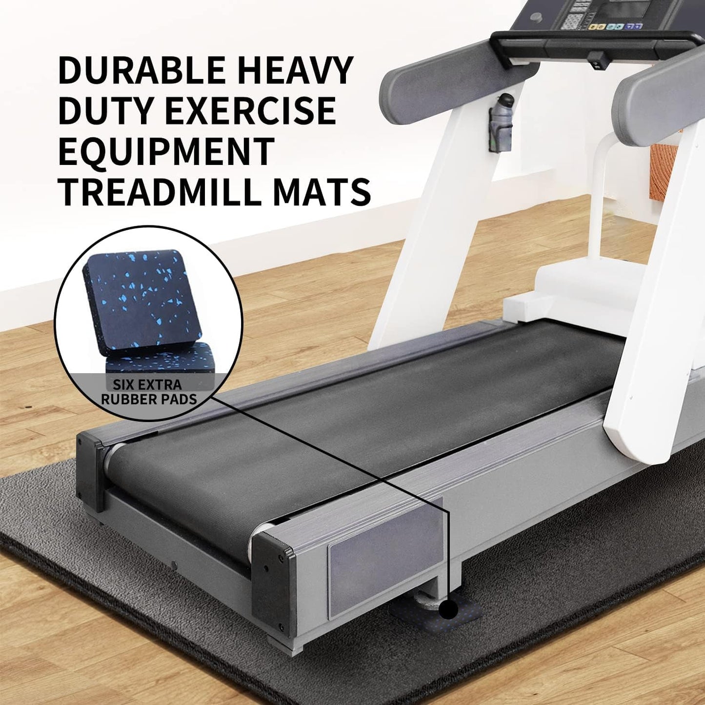 PROIRON Heavy Duty Exericse Equipment Mat,Treadmill Matt 45"x32"/48"x24"/78"x36",Gym Matt for Home Gym，Floor Protector Mat,Exercise Equipment Mat for Exercise Bike, Weight Bench, Rowing Machine, Cross Trainer