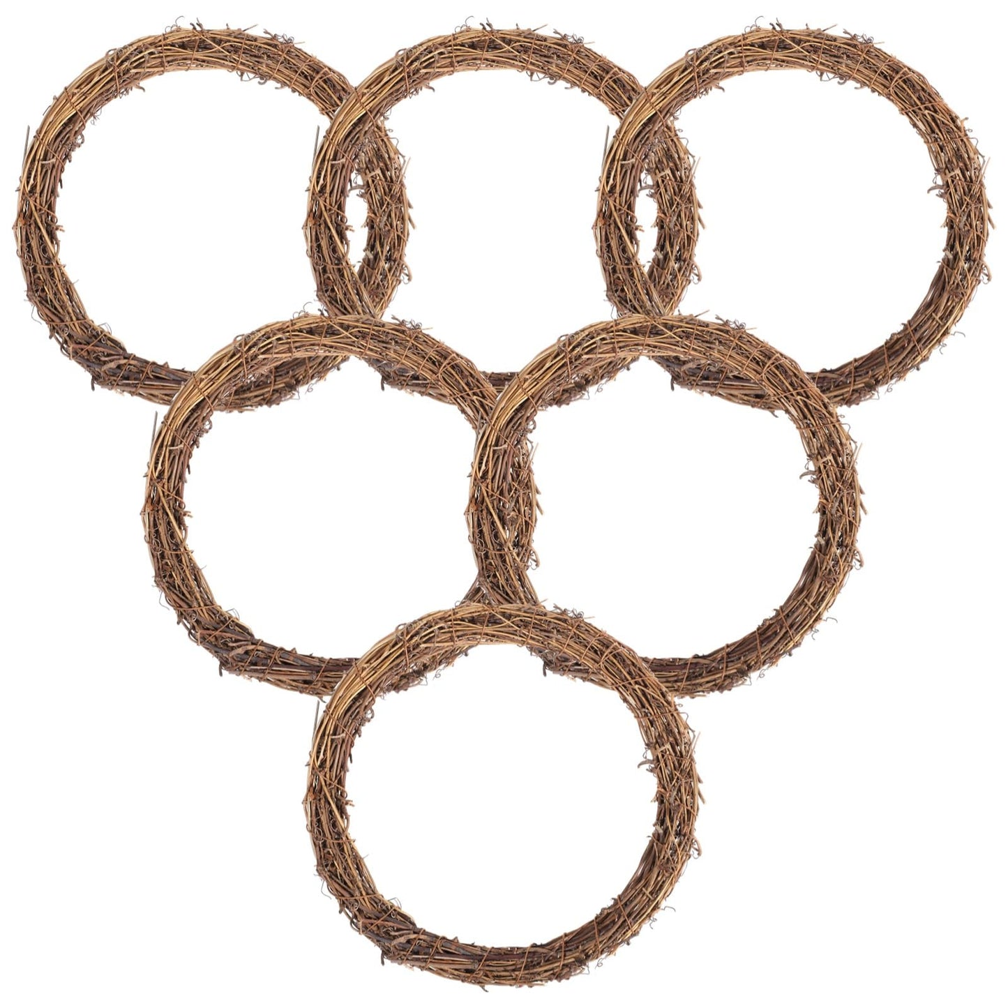 4 Pcs Grapevine Wreath 12 inch - DIY Crafts Natural Grapevine Twig Vines, Vines Garland Wreaths for Wedding House Holiday Door Vase Wall Decor