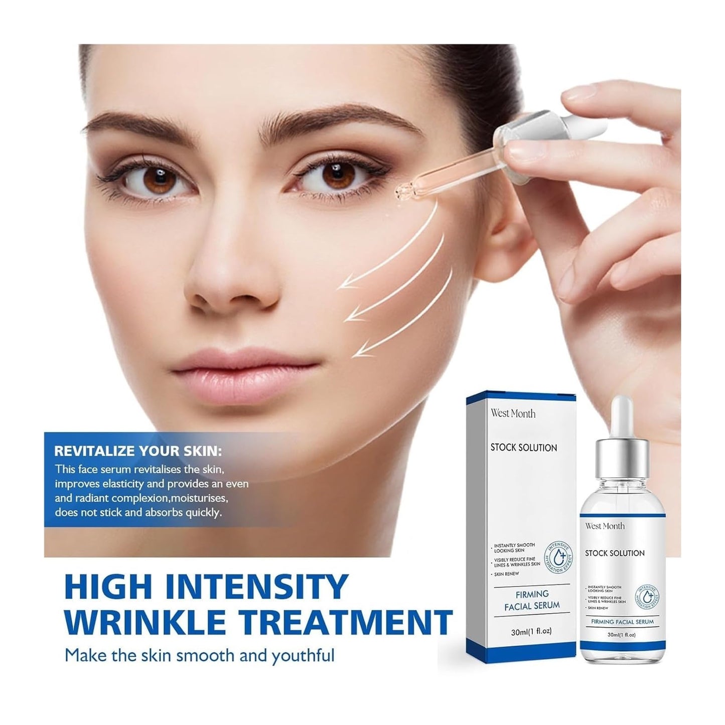 GSHLGAO Firming Facial Serum Deep Wrinkle Repair Instantly Smooth Looking Skin-Vislbly Reduce Fine Lines Skin-Skin Renew,Deep Wr