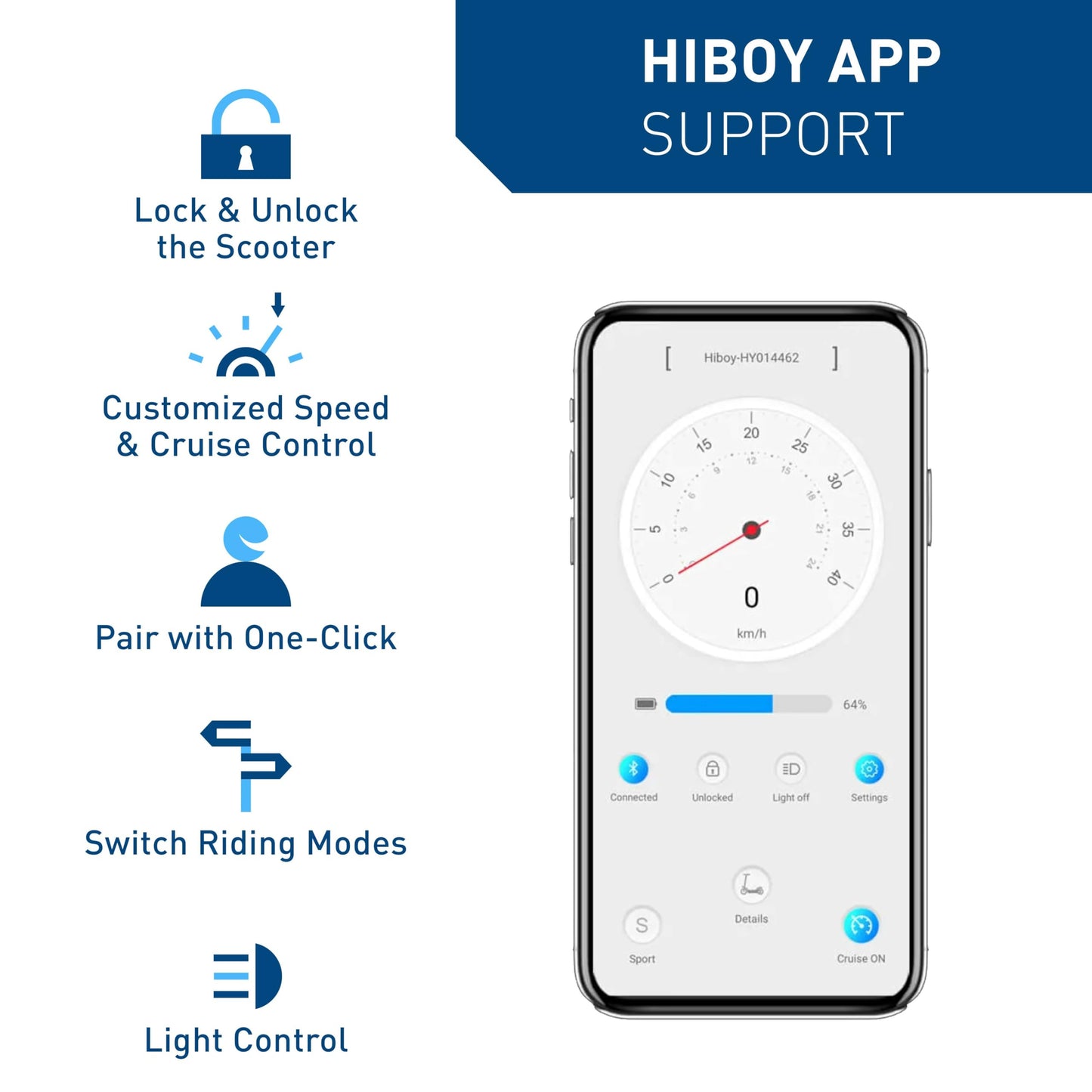 Hiboy S2 Electric Scooter - 8.5" Solid Tires - Up to 17 Miles Long-Range & 19 MPH Portable Folding Commuting Scooter for Adults with Double Braking System and App (Black&Space Grey)