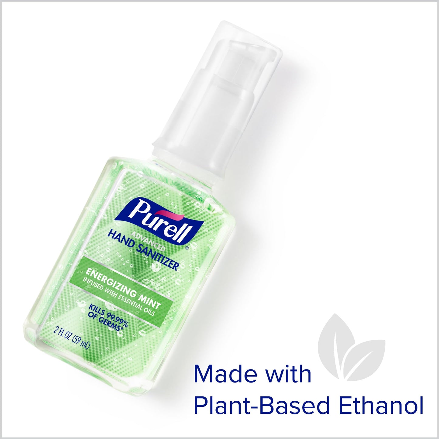 Purell Advanced Hand Sanitizer Gel Infused with Essential Oils, Energizing Mint, 2 fl oz Travel-Size Pump Bottle (Pack of 6) - 3907-04-EC