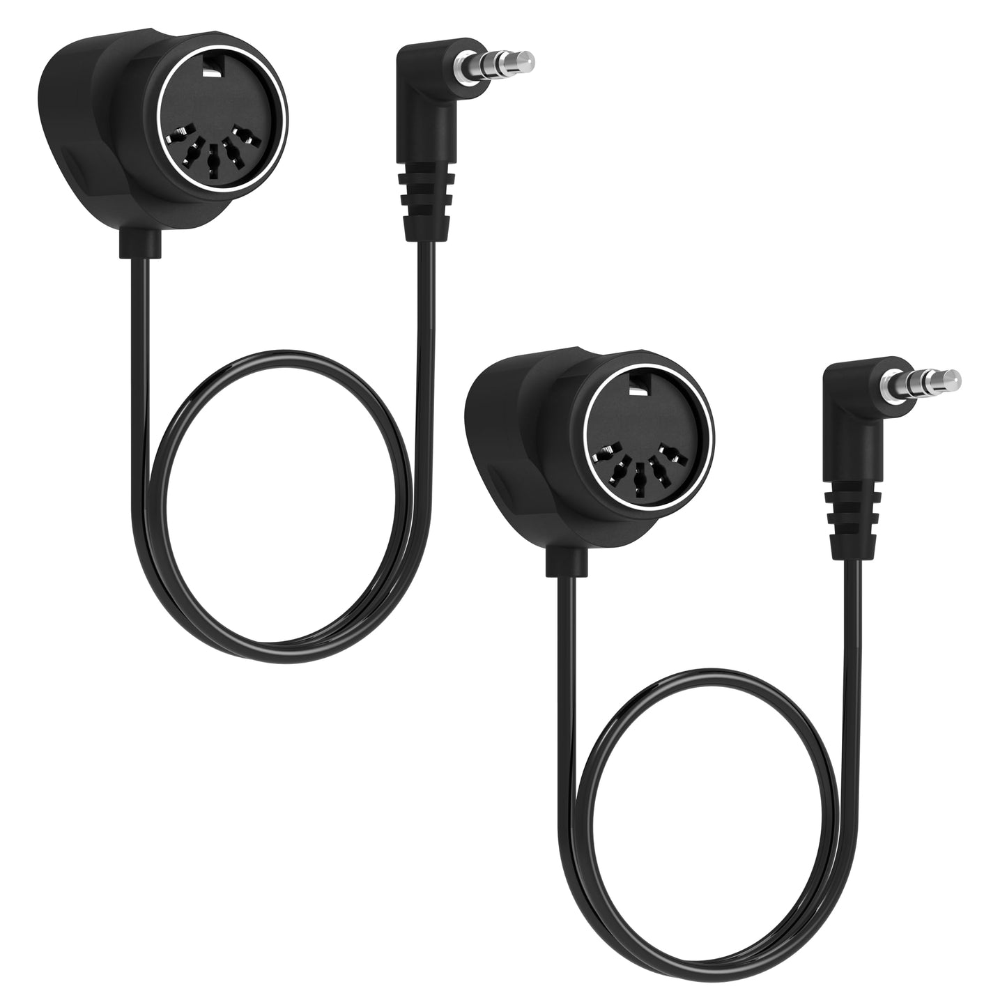 FORE TRS Type-A 3.5mm MIDI Cable-Female 2-Pack 1-FT / 30CM Type-A TRS 3.5mm to MIDI 5 Pin Din Cable with Ultra-Small Plugs for T