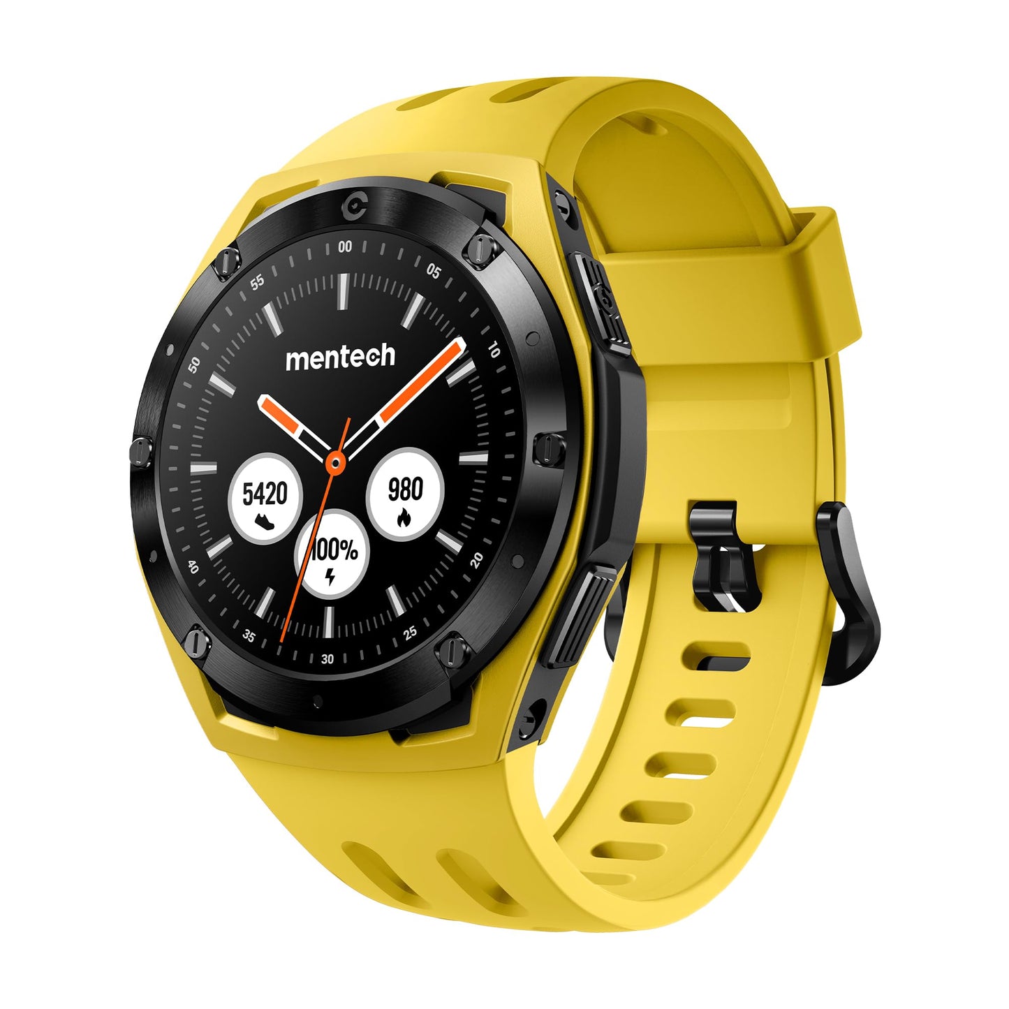 Mentech Xe1 Smartwatch, Lightweight Fitness Tracker With 1.2    Touch Screen, 110 Sport Modes, Gps, Sunlight-Visible, 5Atm Water