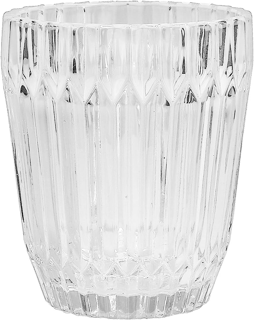 Fortessa Archie Glass Drinkware, Double Old Fashioned (Set of 6), 12.5 Ounce, Clear