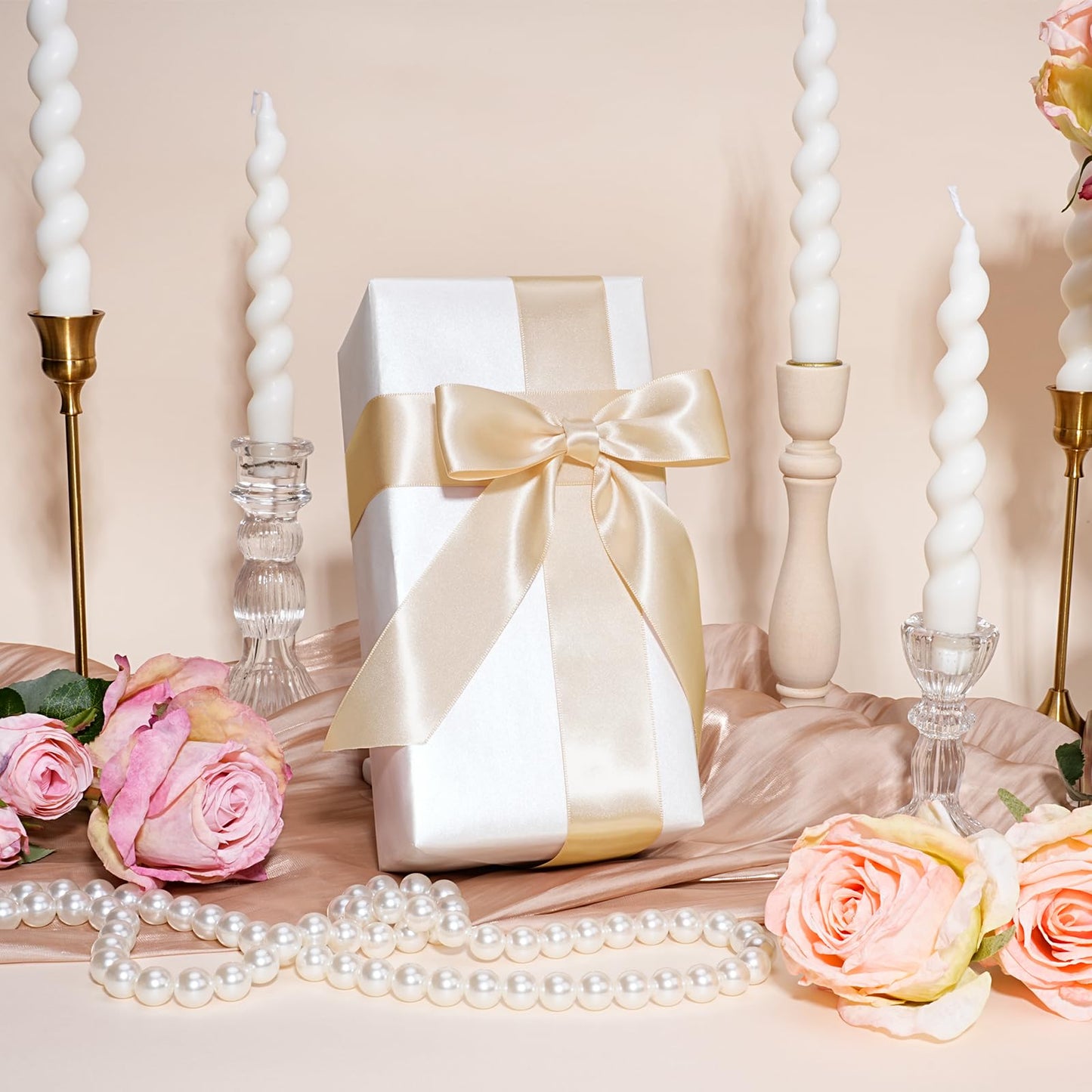 LaRibbons Off White Wrapping Paper, 30 Inch x 33 Feet, Solid Color Pearly-Lustre Gift Wrapping Paper Rolls for Wedding, Christmas, Valentine's Day, Birthday, Baby Shower