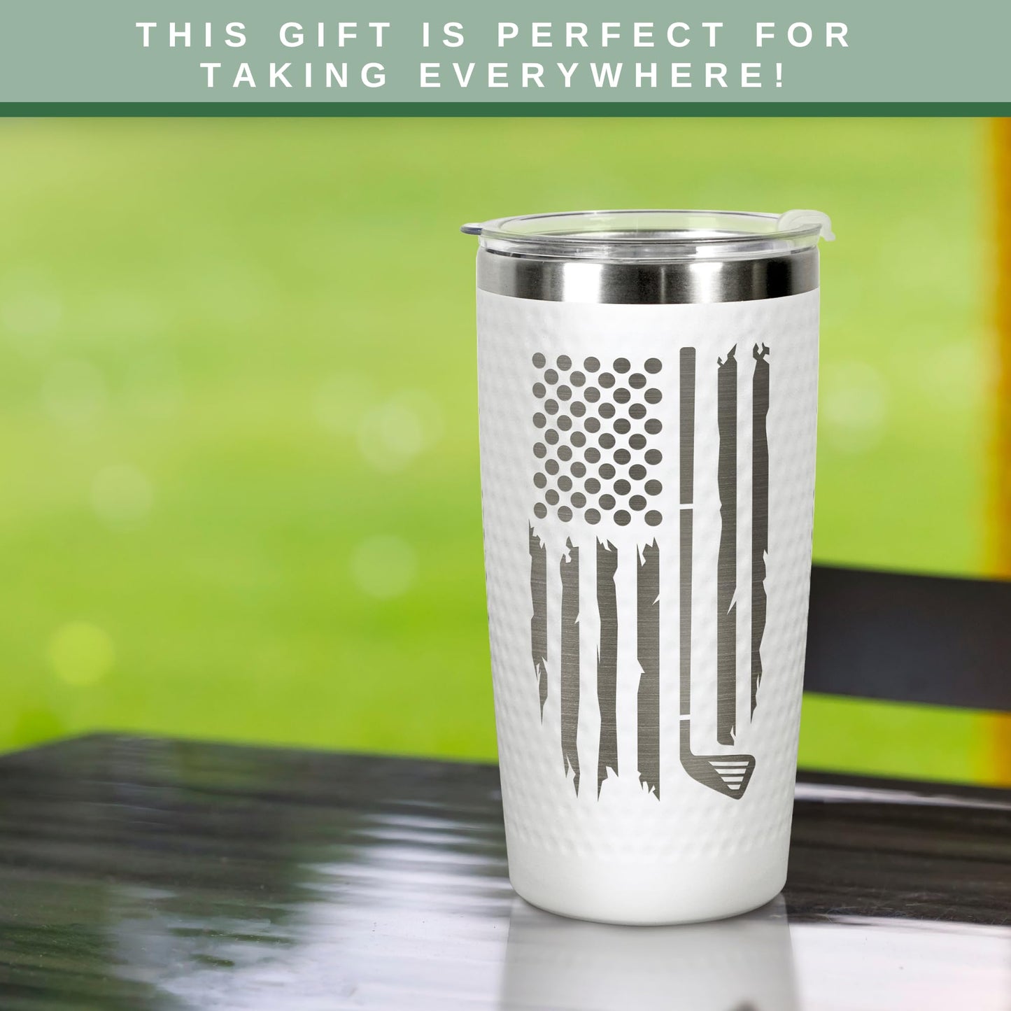 HUNIGIFT Grandpa Gifts - Fathers Day Gift for Grandpa by Par - Fathers Day Golf Gifts for Grandfather Golfer Men from Grandkids, Granddaughter, Grandson - 20 Oz Stainless Steel Tumbler