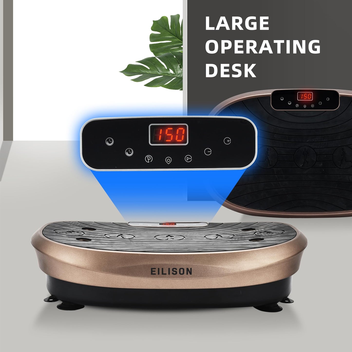 EILISON FITABS 3D Vibration Plate Exercise Machine with Seat - Ocsillation, Pulsation + Vibration Platform, Push Up | Vibration Machine for Lymphatic Drainage, Recovery (Fitabs Brown)