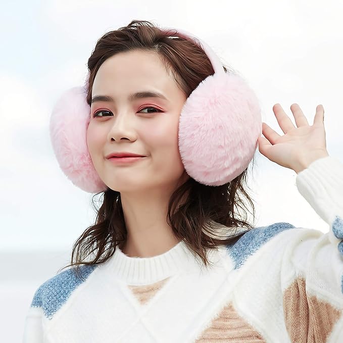 LCXSHYE Winter Ear muffs Faux Fur Warm Earmuffs Cute Foldable Outdoor Ear Warmers For Women Girls