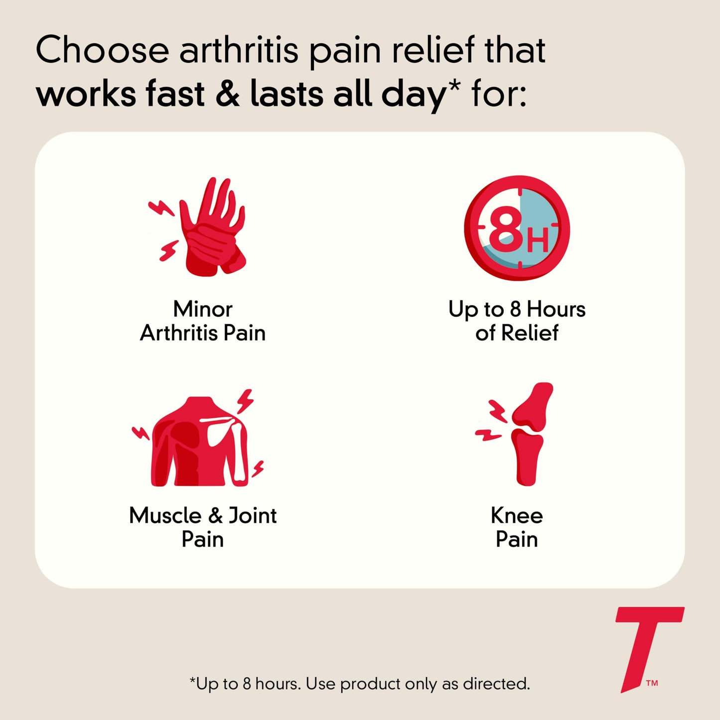 Tylenol Acetaminophen 650mg Extended Release Caplets, 8 Hour Arthritis Pain Relief, Joint Pain Reliever, Fever Reducer, Fast & Long-Lasting Relief, Oral Medicine for Minor Aches, 225 Count