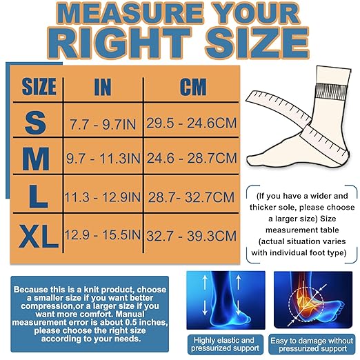 LISEPWU Copper Ankle Brace, Copper Infused Ankle Support Compression Sleeve for Men & Women, for Foot Pain Relief, Sprained Recovery, Achilles Tendonitis, Daytime or Night Use(Blue L)