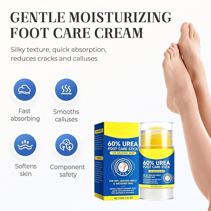 60% Urea Hydrating and Anti-Cracking Foot Cream, 2026 New Hand and Foot Cream Urea Moisturizer, Moisturising and Relieves Cracking and Dryness Foot Creams (2)