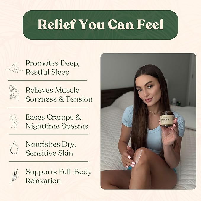 Magnesium Cream for Sleep, Cramps & Muscle Soreness – with Hemp Seed Oil, Jojoba, Shea & Mango Butter – Natural, Skin-Friendly & Safe for Kids – Unscented – 4oz Glass Jar – Made in Canada