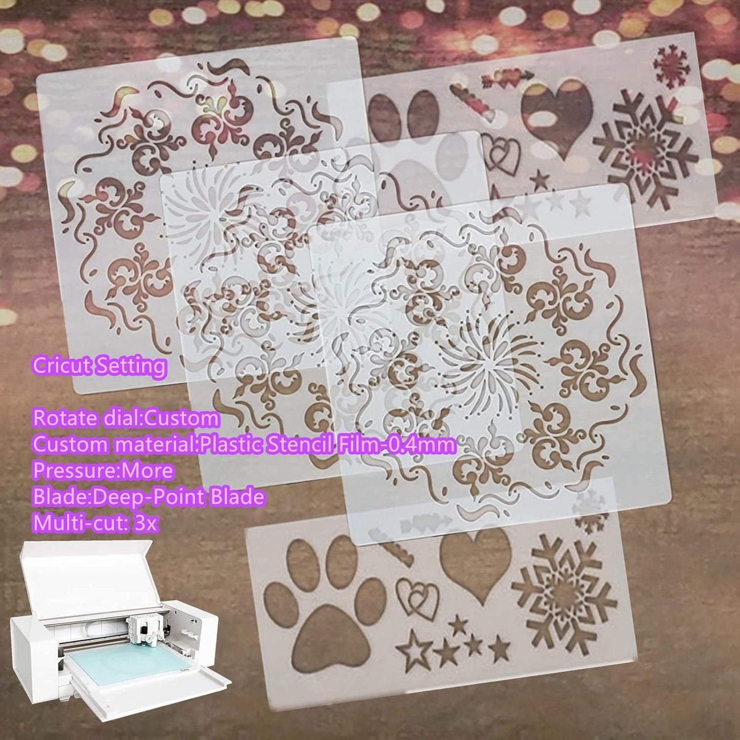 BANLTRE 10 Sheets 10 mil Mylar Sheet 12 x 12 inch Milky Translucent PET Blank Stencil Making Sheet for Machines, Laser Cutting, Cut Tool Template Material (10 mil)