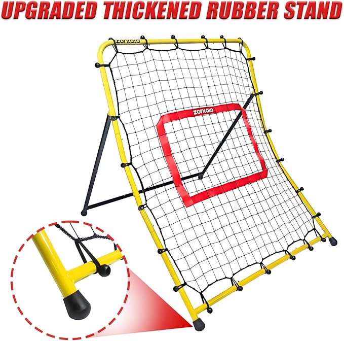 Zonlolo Baseball Pitchback Net, Rebounder Net, Pitching Return Trainer,Three Angles Without Adjusting, Perfect for Solo Playing Catch