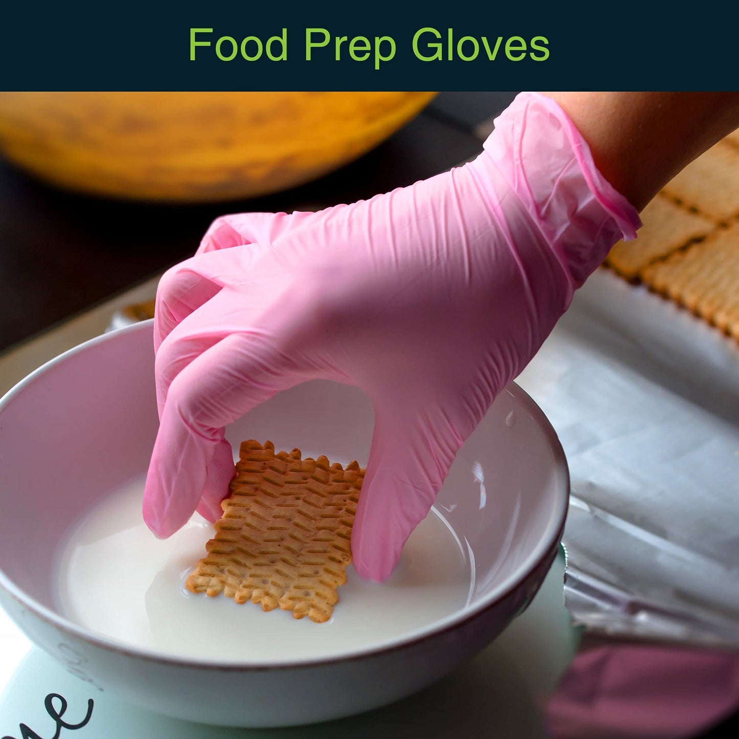 Pink Vinyl Disposable Gloves Medium 50 Pack - Latex Free, Powder Free for Medical Exam, Surgical, Home, Cleaning, and Food - 3 Mil Thickness