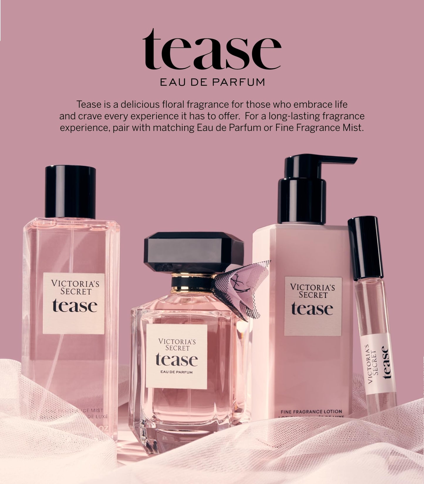 Victoria's Secret Tease Fine Fragrance Mist, 8.4oz, Color: Tease, Model: VICBLZ188