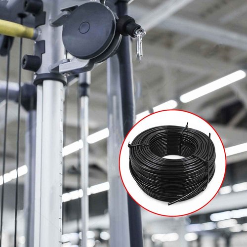 Gym Cable Replacement 164Ft Heavy Duty 5mm Steel Wire Rope for Home Gym DIY Cable Pulley Machine System Workout Exercise Equipment