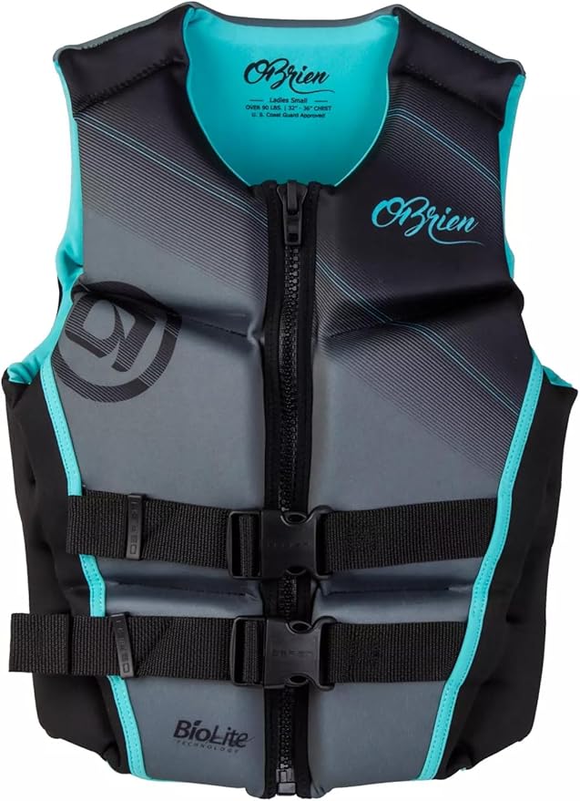 O'Brien Womens Flex V-Back LTD Life Jacket - US Coast Guard Approved Level 70 Buoyancy - Water Sports Activity Including B...