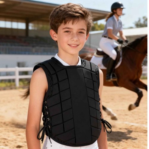 VGEBY Kids Horse Riding Vest, Comfortable Protective Horse Riding Training Waistcoat Equestrian Vest Protective Gear for Boys Girls (CS)