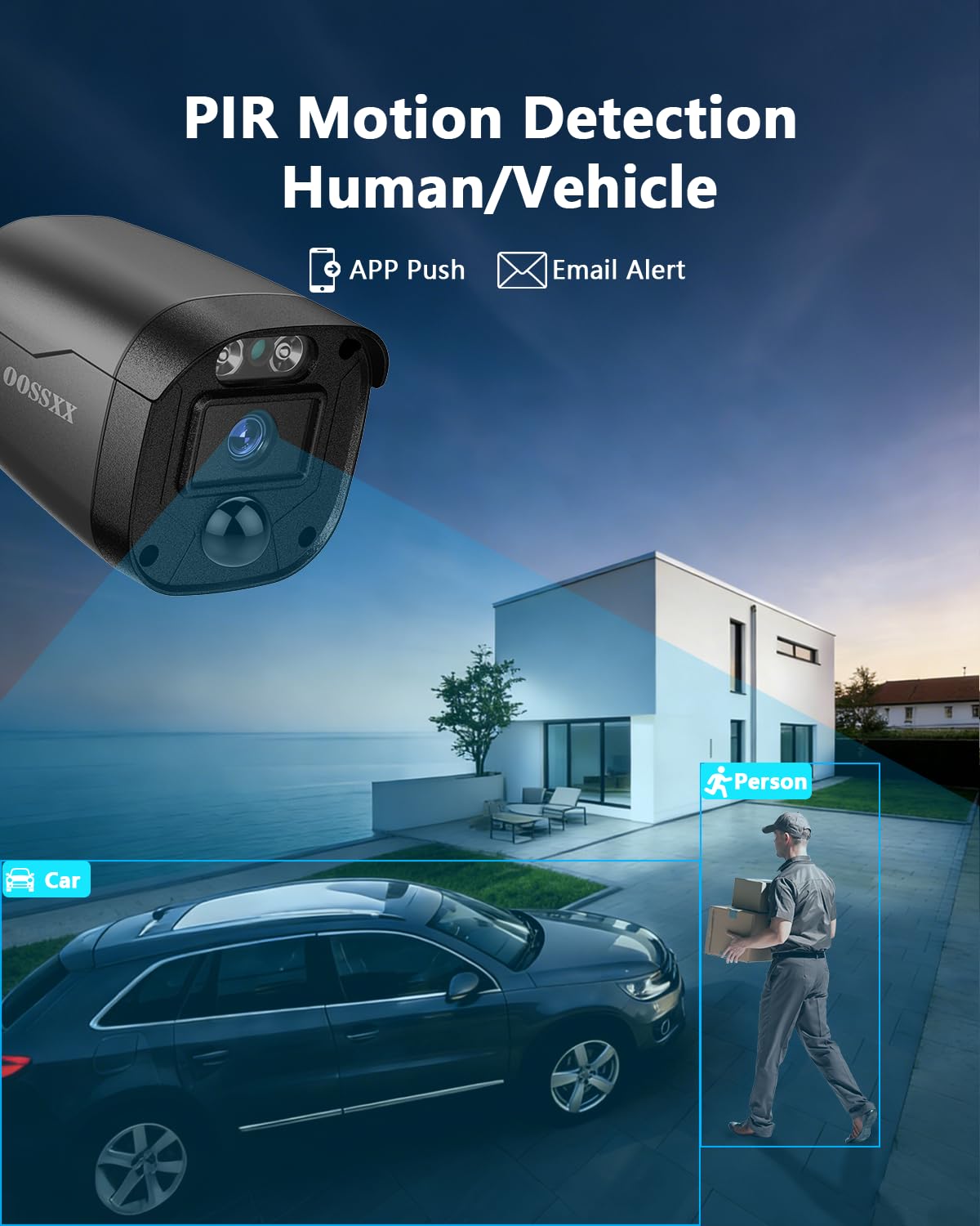 3K 5MP Wired CCTV Security Camera System with 122° Ultra Wide Angle, 6CH HD DVR Kit, 6X IP66 Indoor Outdoor Cameras, 65ft IR Night Vision, Free App, No Subscription Fee, Remote Access