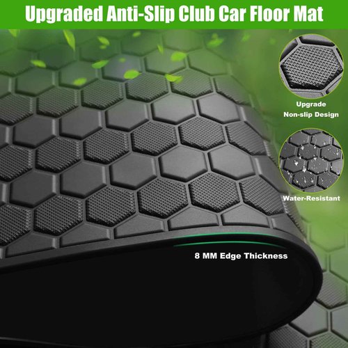 Club Car Precedent Golf Cart Full Coverage Floor Liner Mat, Fits Club Car Precedent (2004-2023), Onward & Tempo (2017-2023), Villager & V4L (2019-2023), Durable Anti-Slip Rubber